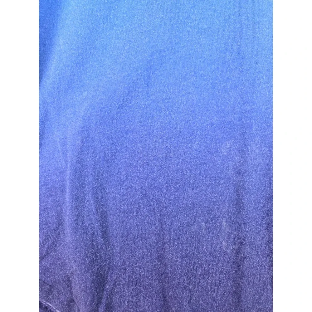 Hollister Mens Large Ombre Gradient T Shirt Blue Teal Logo Graphic Short Sleeve - Picture 7 of 11